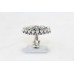 Ring silver sterling 925 onyx natural zircon gemstone women's C 264